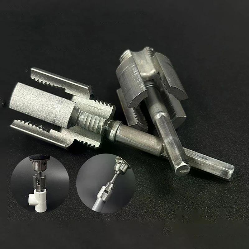 Threading Tool for PVC Pipes, Internal External Pipe Thread Cutter, Compatible with Electric Drills