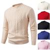 Men's Trendy Cable Knit Casual Sweater - Loose Round Neck Knitwear
