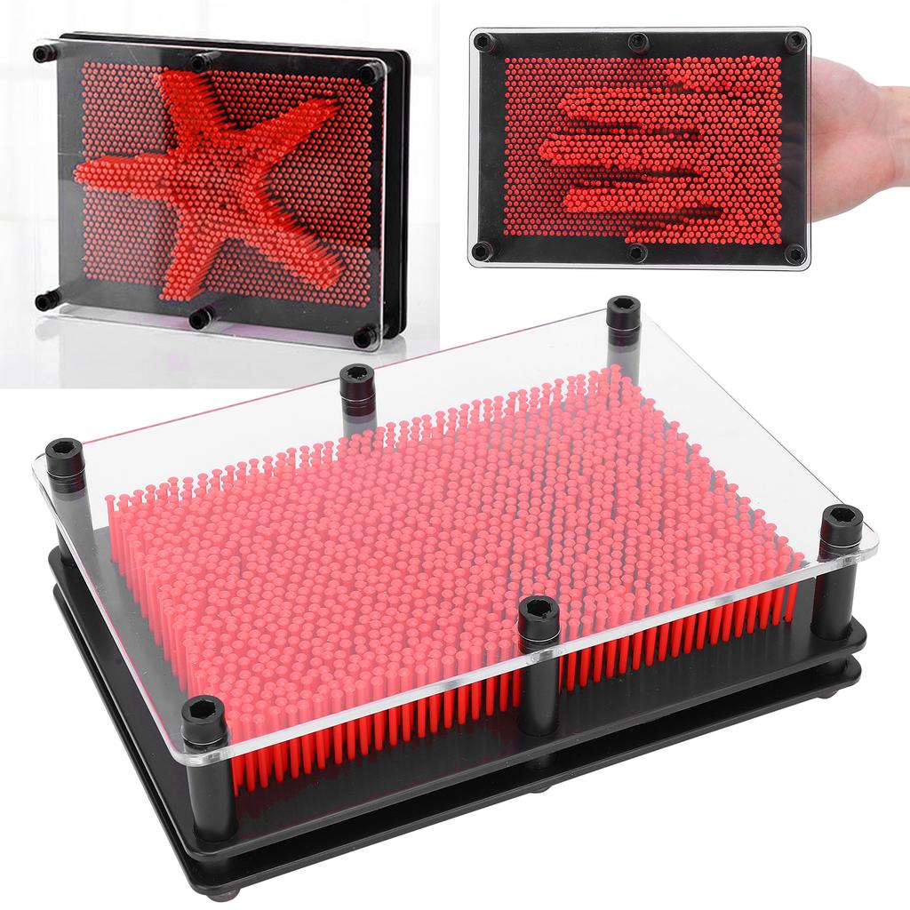 Pinart 3D Games Kids Toy Pin Art Children Educational Toy Desktop Decoration ModelRed M