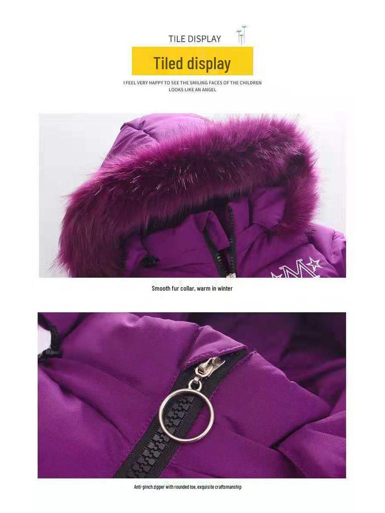 Mädchen Baumwollmantel 2024: Neue dicke warme lange Jacke im koreanischen Stil für Kinder