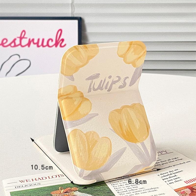 

Настольное зеркало для макияжа, однотонное, из искусственной кожи, простое, портативное, складное, студенческое, компактное, симпатичное, карманное зеркало 10.5cm жёлтый