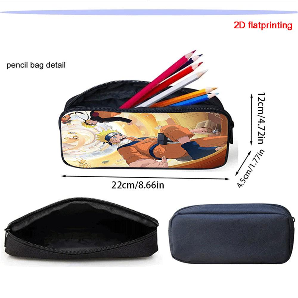 3Pcs Set NARUTO Kids School Backpack With Lunch Bag&Pencil Case,Lightweight&Durable,Cartoon School Bags For Ages 6-10 Boys&Girls