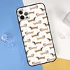 Cartoon Dachshund Dog Phone Case For iPhone 16 Pro Max 16e 12 13 Mini 11 14 15 Pro Max XR 15 16 Plus Cover Shell