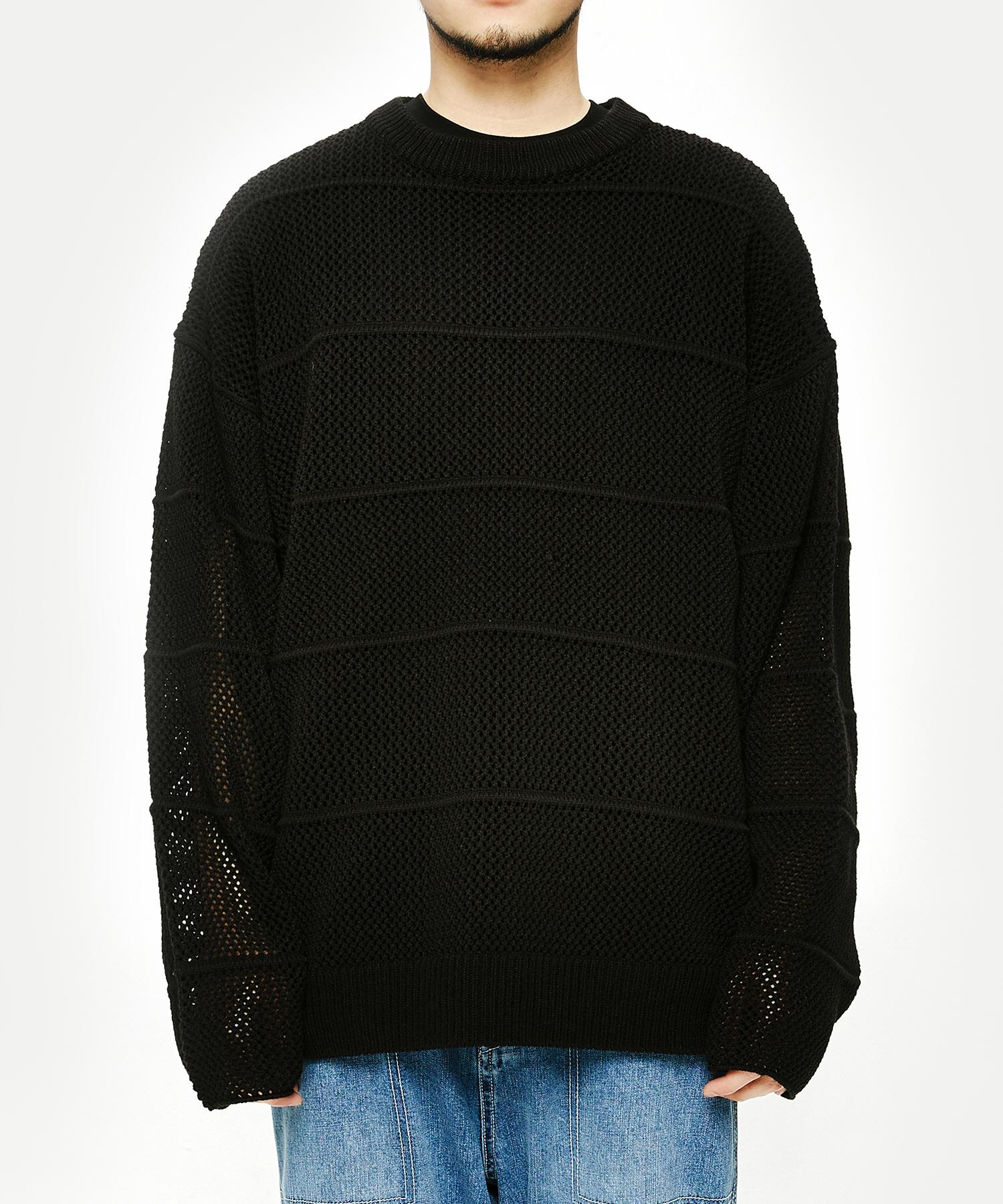 Critic Fishnet Oversized Knit Black Black/Mm