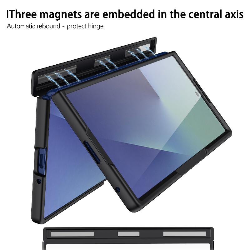 Minimalist 360° Rotating Drop-Proof Case for Samsung Z Fold7: Anti-Scratch PC Hard Cover