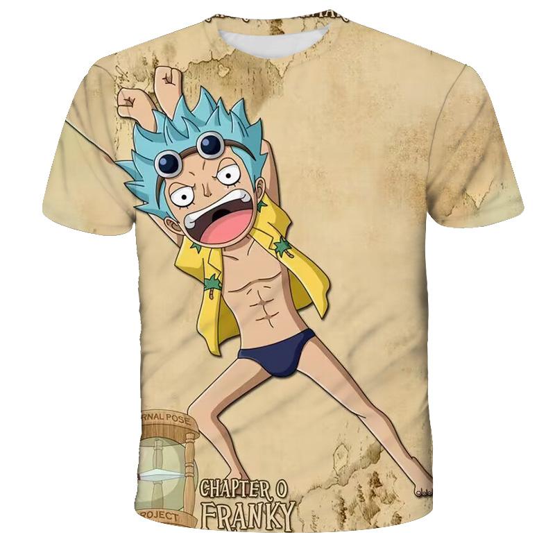 Summer  One Piece Cartoon Cosplay T-shirt Monkey D. Luffy Boy Short Sleeve The Casual T Shirt Streetwear Anime