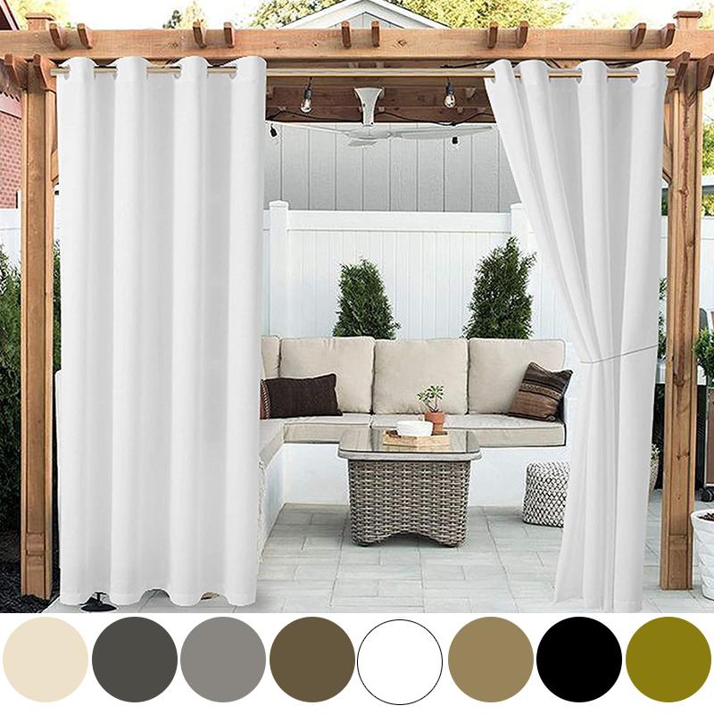 Wasserdichter Außenvorhang Sonnenschutz Schimmelresistent Terrassen Pavillon Veranda Vorhänge Wetterfest Outdoor Sichtschutzvorhang Für Garten Terrasse