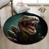 Dinosaur Dragon Design Round Printed Floor Mats Children's Bedroom Living Room Carpet Home Decor Round Floor Mats Anti-Slip Mats