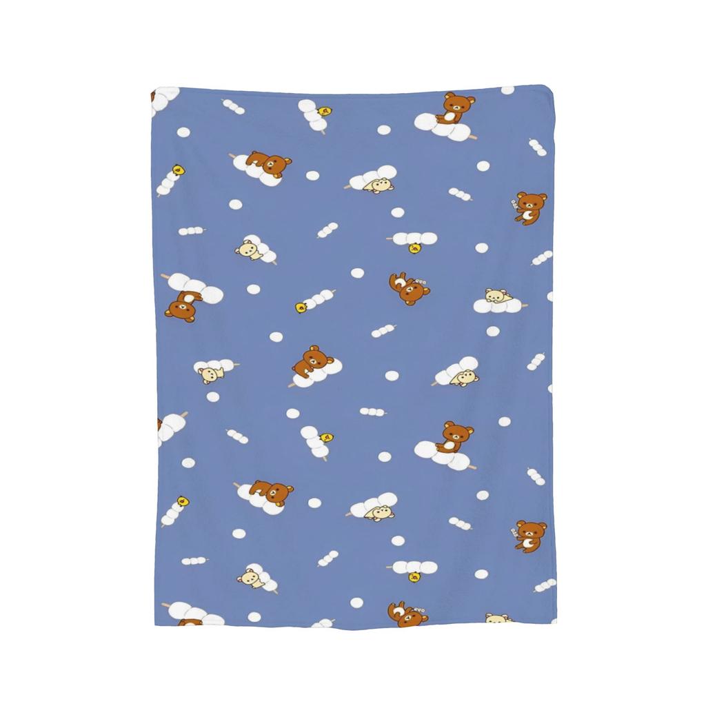 Rilakkuma Candy Strawberry Korilakkuma Blankets Flannel Throw Blanket Summer Air Conditioning Personalised Soft Warm Bedsprea,