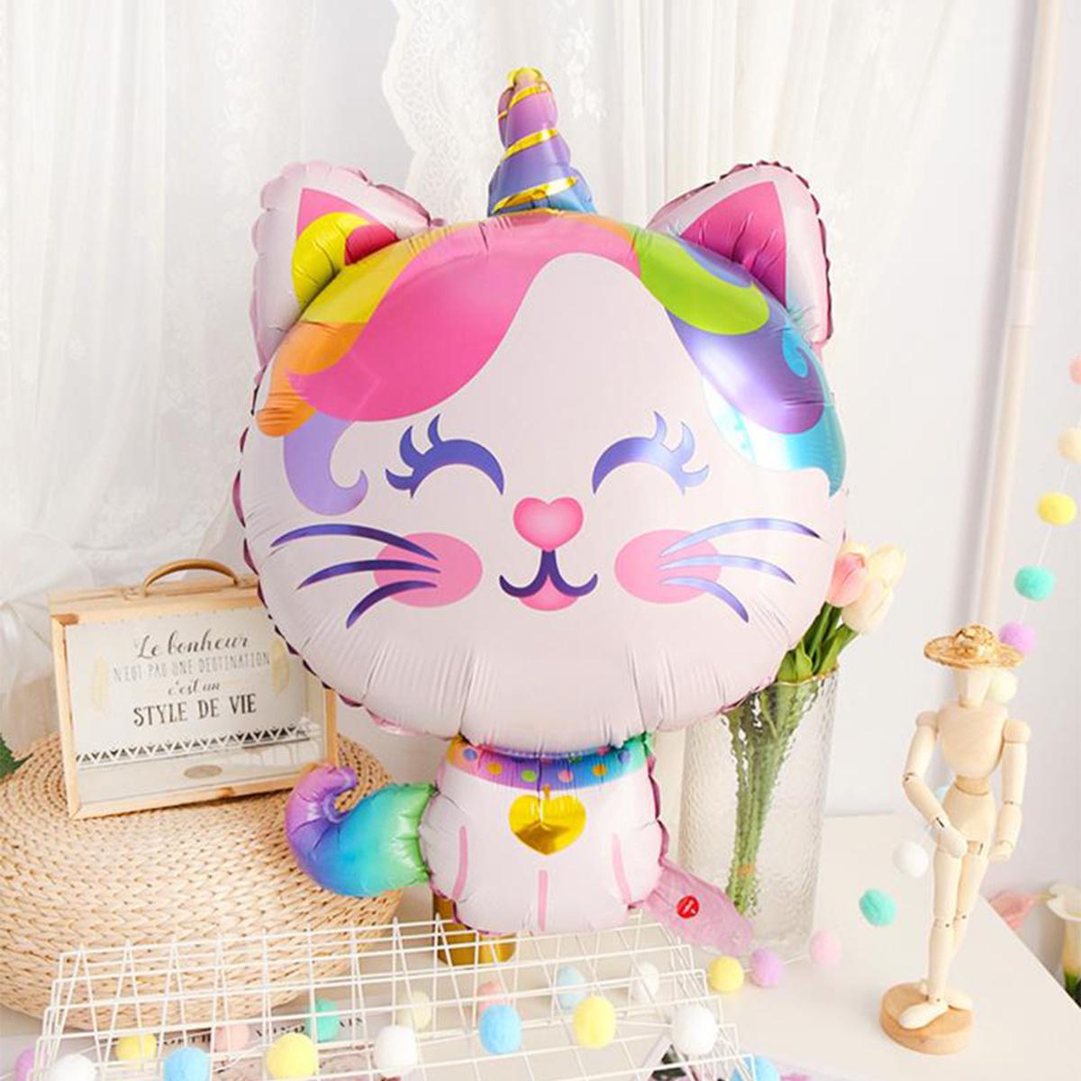 

1 шт. милый единорог из алюминиевой пленки, воздушный шар с тематикой единорога, украшение для дня рождения, воздушный шар