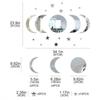 20pcs Acrylic Star Moon Shape Wall Sticker Lenses for Wall Decoration In Living Rooms, Bedrooms, and Other Places Decoration
