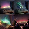 Room Ceiling Decor Galaxy Aurora USB Projection Light 16 Color Remote Control Adjustable Night Light Bedroom Ambience Lamp