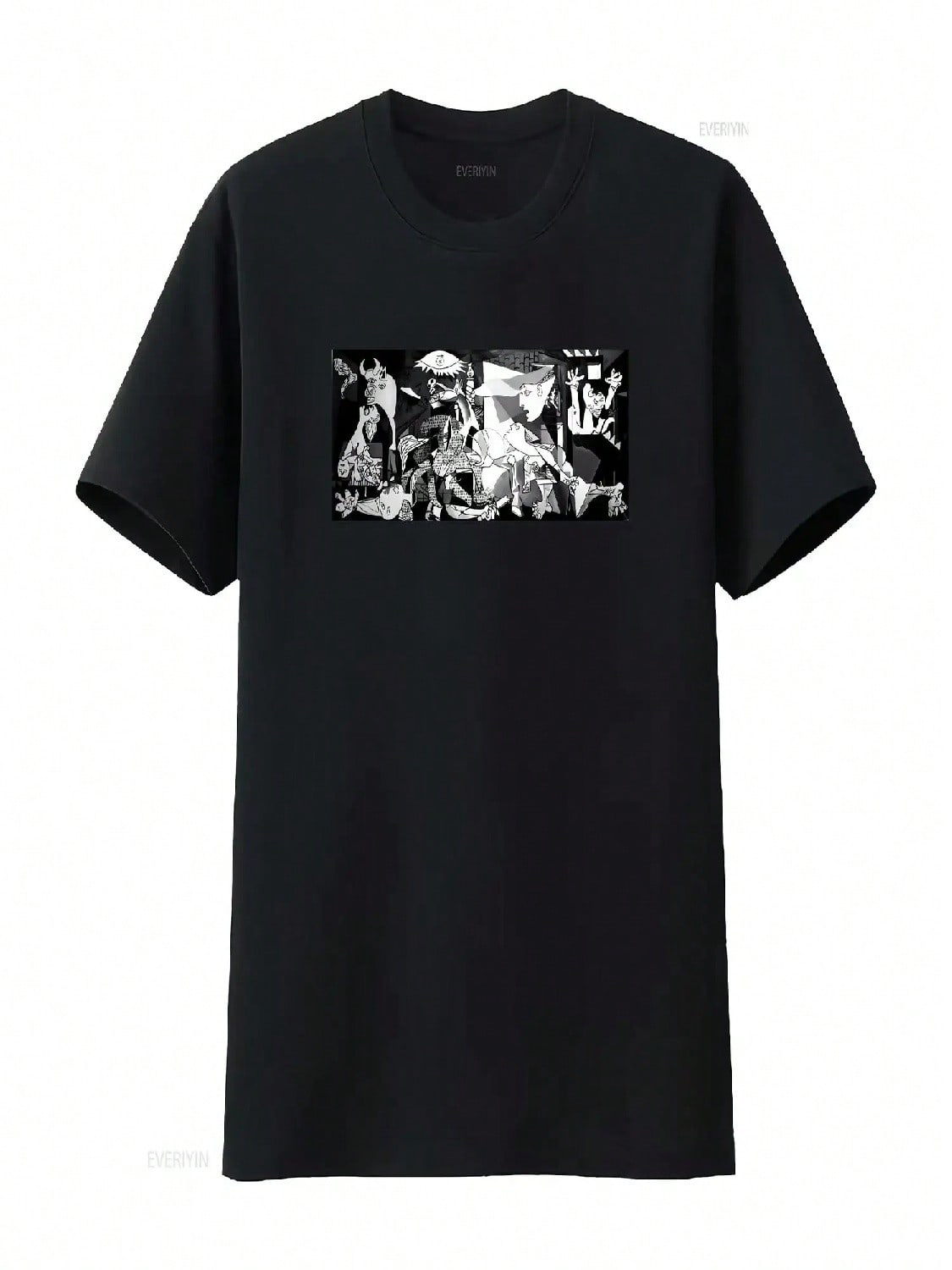 Pablo Picasso Guernica T Shirt Cubism Art Painting Impressionism ArtisT Classical Vintage Washed Top For Everyday Wear Soft S разноцветный