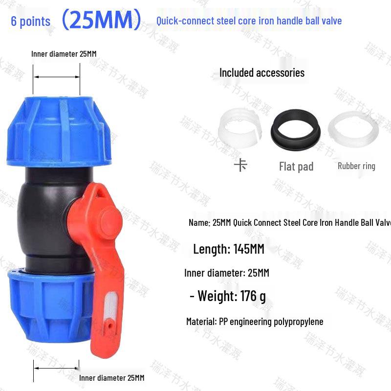 Blue Cap Quick Connect Water Pipe Fittings: No-Heat Fusion Repair Elbow, Tee, Ball Valve, Union Accessories