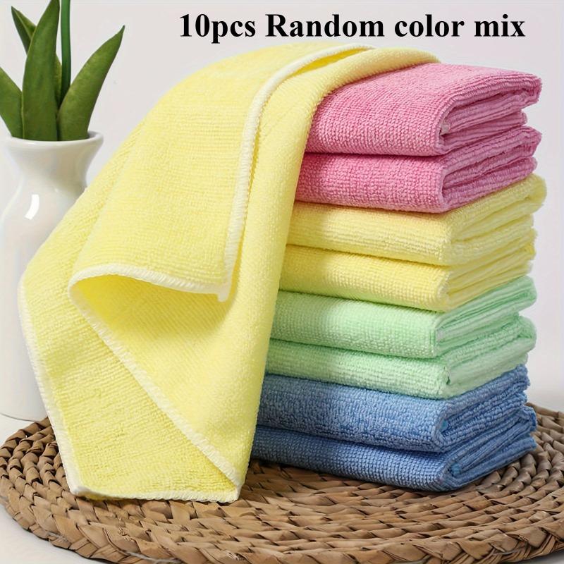 

10pcs Super Absorbent Lint-Free Cleaning Cloths - Reusable Fast Drying Polyester Towels for Car,Kitchen Bathroom Glass,Detailing