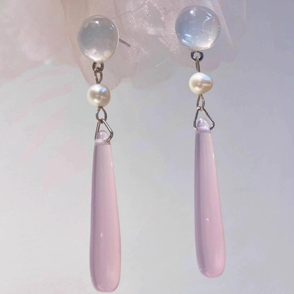 Pearl Water Drop Chinese Style Ear Clips - No Piercing Women's Earrings