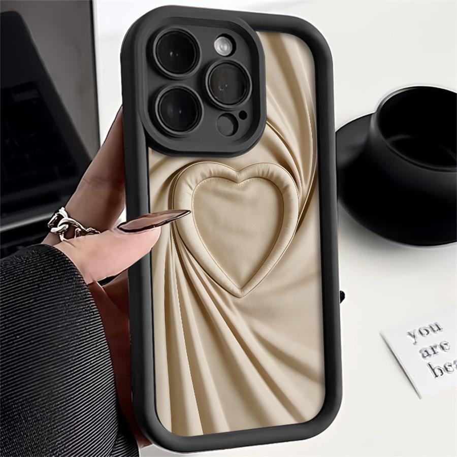 Phone Cover Case for iPhone 17 Pro Max 11 15 Plus 13 17e 12 Pro 14 Air 16 Pink Simple Heart