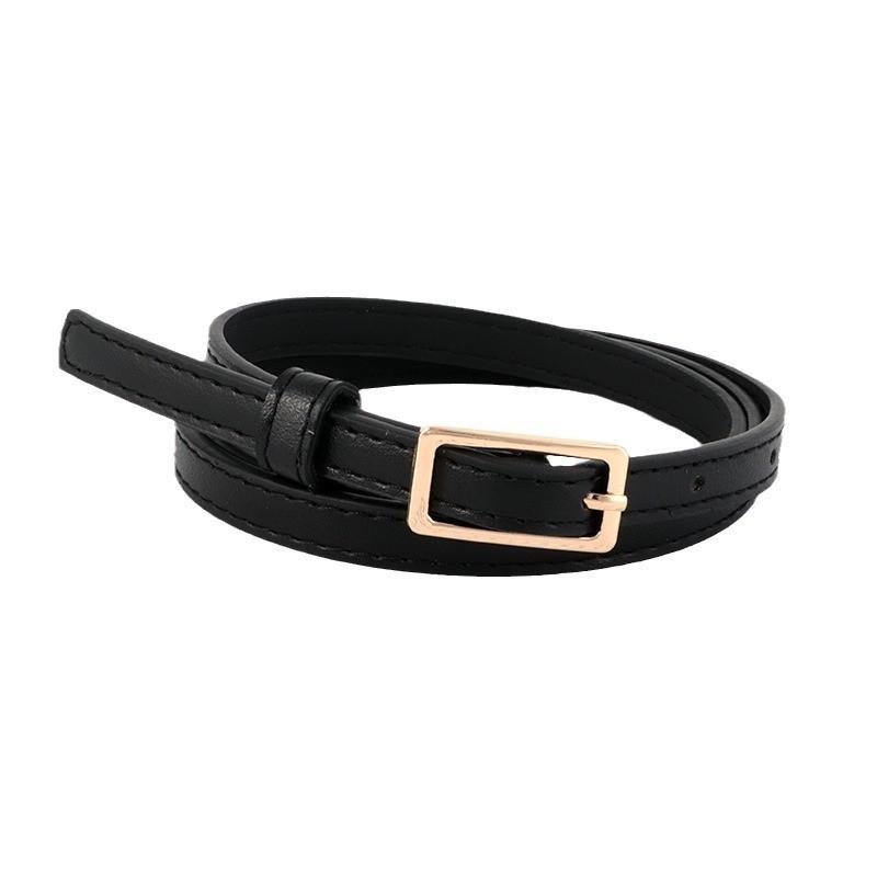 Minimalist Pu Leather Womens Thin Belt With Pin Buckle For Office And Casual Wear