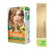 Nisha Creme Hair Color Light Blonde 8.0 for Women Men, Permanent Hair Dye, Ultra Soft Shine, 100% Grey Coverage,60gm+60ml+18ml Kit