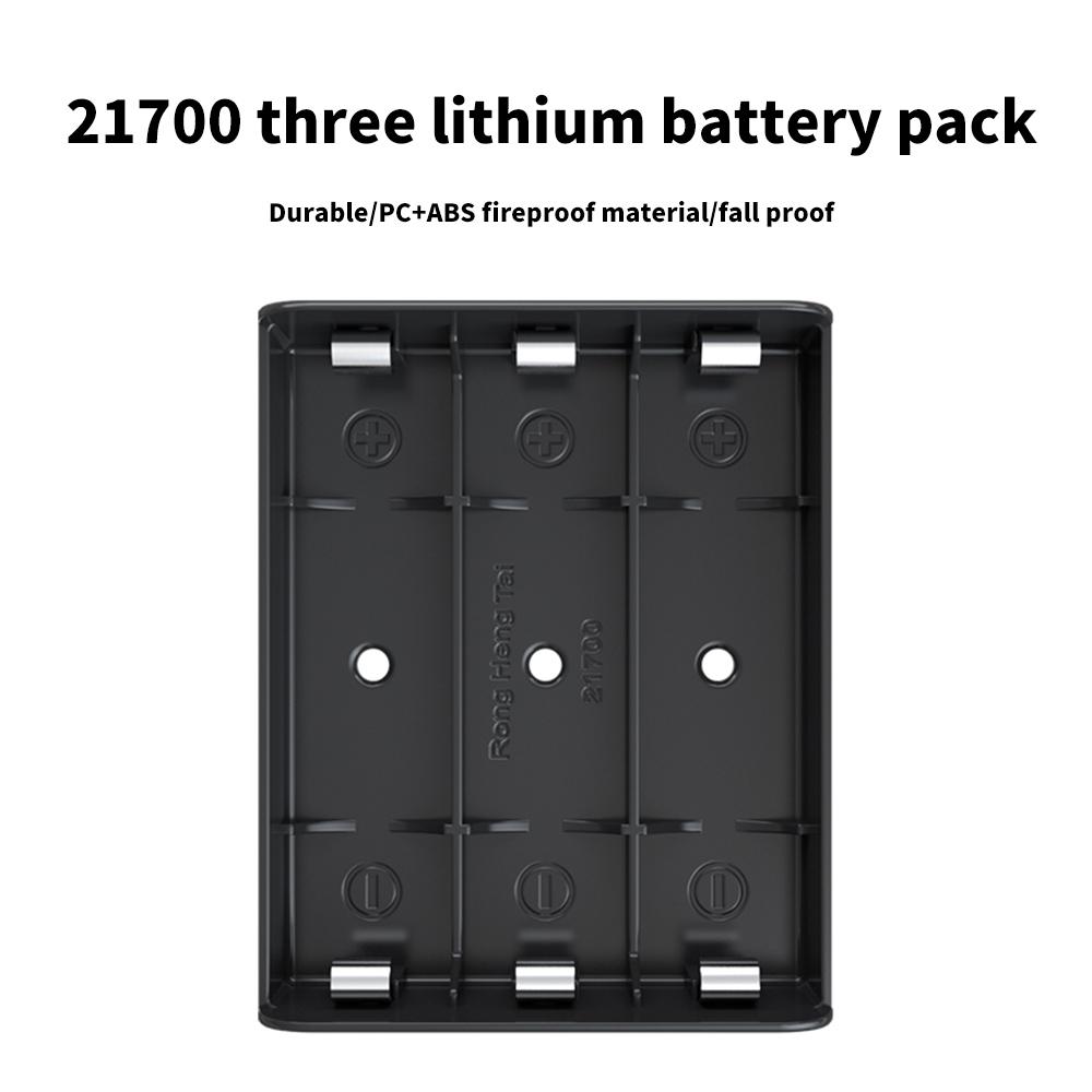18650/21700 Battery Case 1/2/3/4 Section Battery Holder PC+ABS Fireproof Material DIY Power Bank Accessory Box Contains Shrapnel