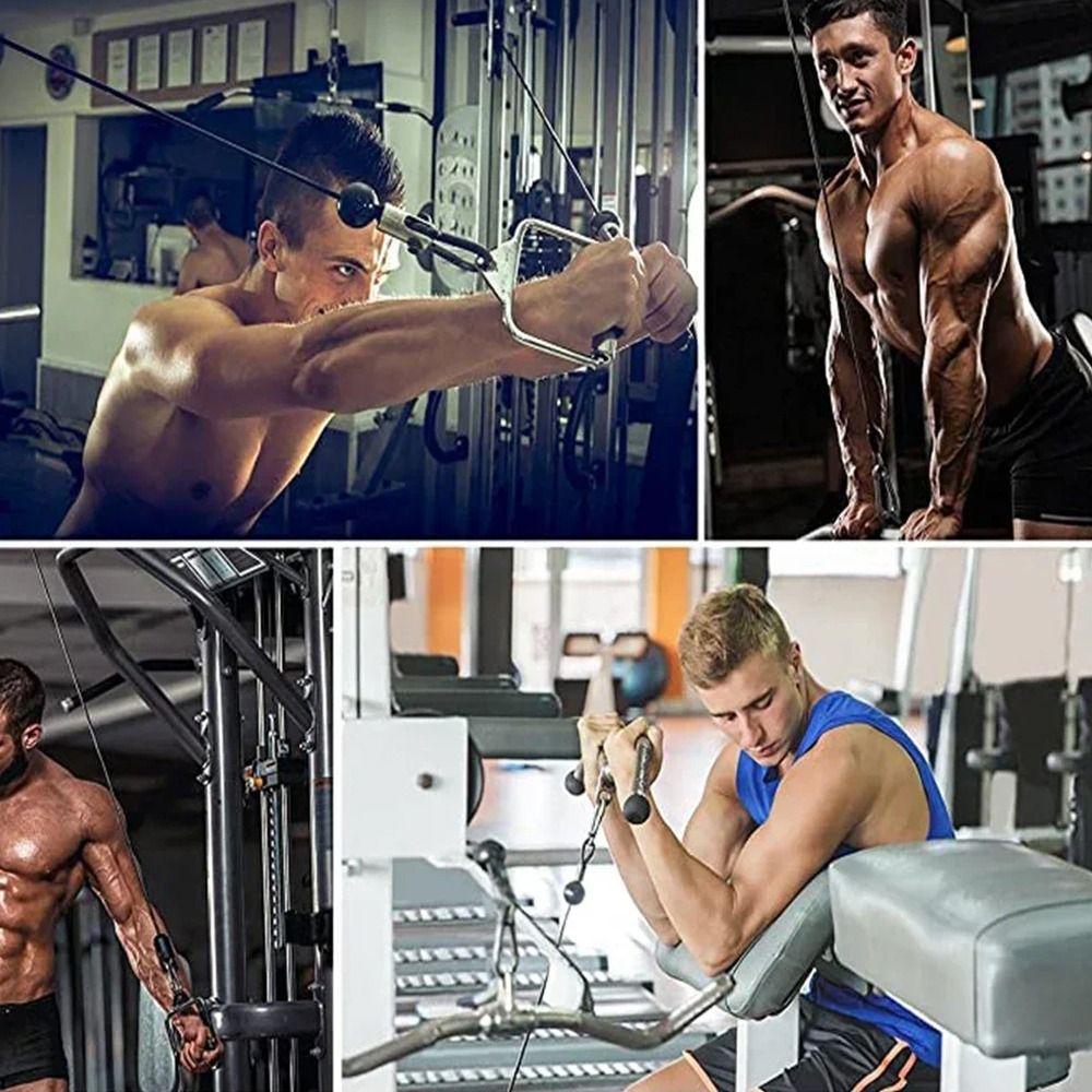 8Pcs Adjustable Pulley Cable Set Cable Gym Hose Sports Home Gym Cable Reel Device  Fitness