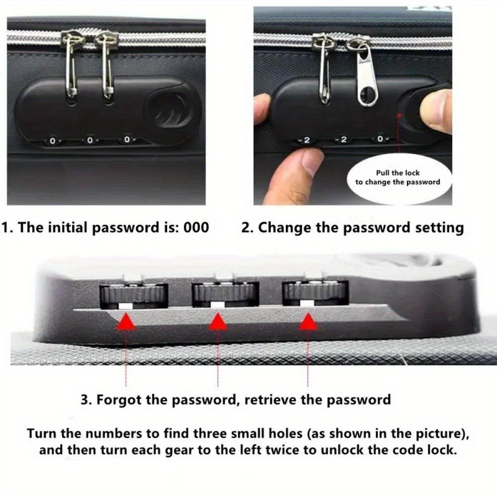 Bærbar Passordlås pennal Boy Canvas Penalveske stor kapasitet pennaler Student skrivesaker bag barn pennevesker gaver