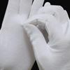 1 pár nových celoprstových pánských/ženských etiketových bílých bavlněných rukavic pro číšníky/řidiče/šperky/pracovníky, palčáky, rukavice absorbující pot