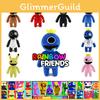 Rainbow Friends Chapter 2 Plush Toy Collection- Featuring Demon Vampire Piggy Omega Cyclops Friends