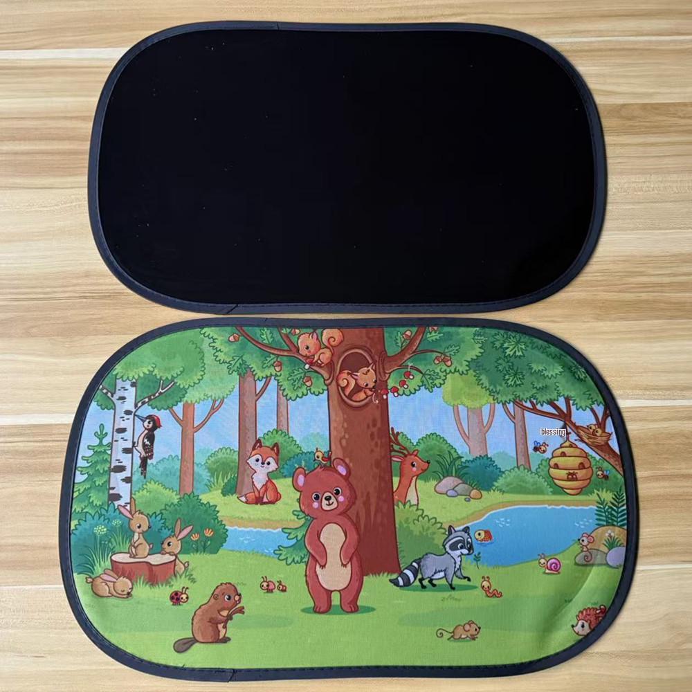 Cartoon Car Sun Blocker: Electrostatic Sunshade for Side Windows