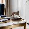 Estatua de Guepardo de Resina Figurilla de Leopardo Clásica Decoración Moderna para Escritorio de Hogar y Oficina Animal de Resina Pantera Decoración Escultura Regalo Decorativo