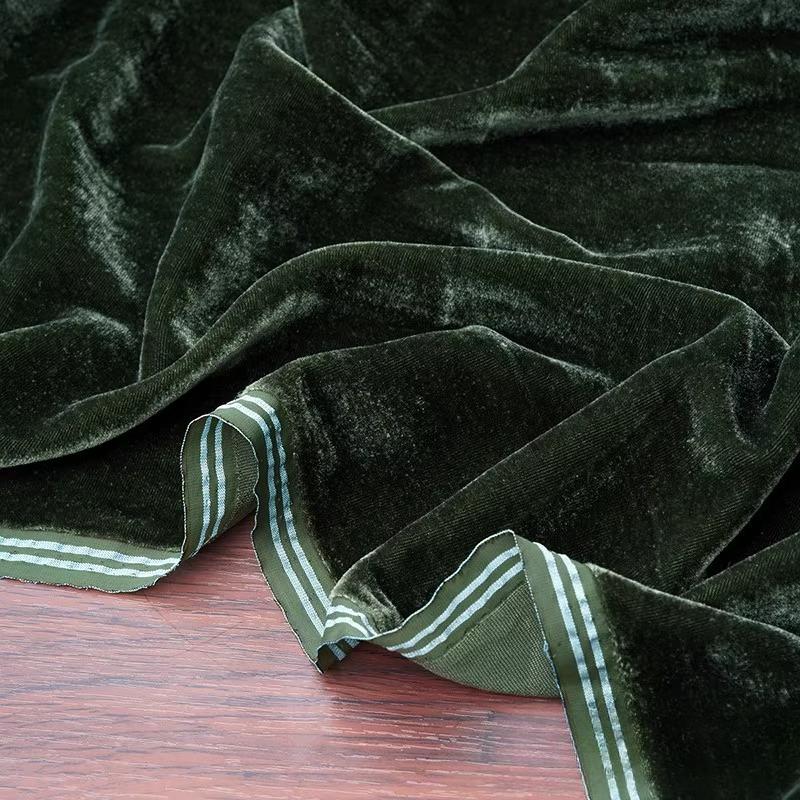 100x140cm Silk Velvet Fabric Solid Color Velvet Clothing Fabric for DIY Sewing Party Dress Cheongsam Designer Cloth