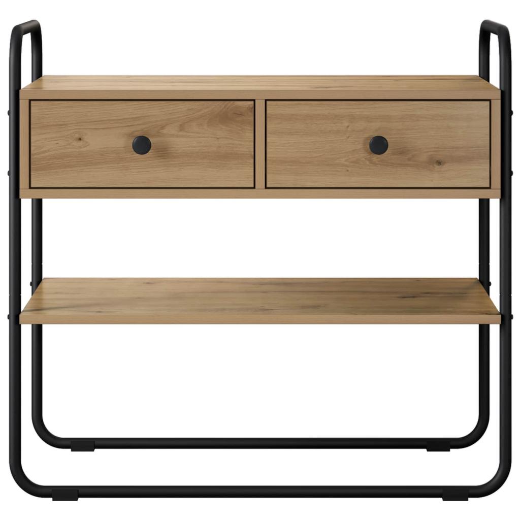 Artisan Oak Console Table 80 X 40 X 75 Cm Engineered Wood