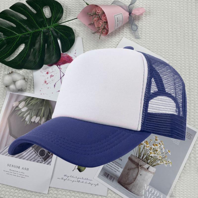 Summer Color Matching Truck Driver Sponge Net Cap Work Cap Volunteer Cap Duck Tongue