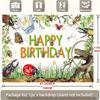 2D Bug Adventure Happy Birthday Backdrop, Kids Nature Party Banner, Photography Background