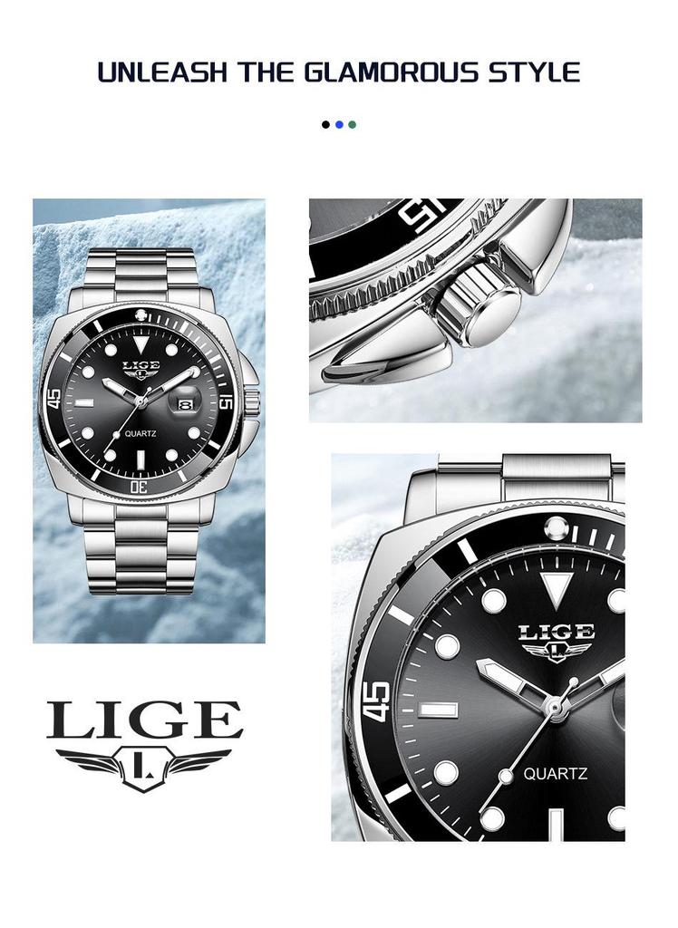 Trendige Herren-Quarzuhr mit drehbarer Lünette, Wasserdichte Armbanduhr