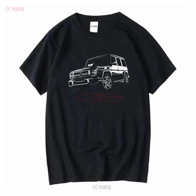 Luxus-SUV T-Shirt für G-Klasse W463 Fans lang- oder kurzärmlig Vintage gewaschenes Herren Grafik-Top Weich Leicht für den Alltag