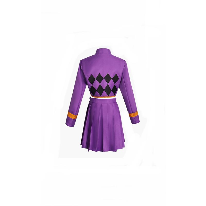 Giorno Giovanna Cosplay Girl Giorno Sexy Purple Skirts Miccostumes Men's Top And Mini Skirts Suit Halloween Party Costume Suits