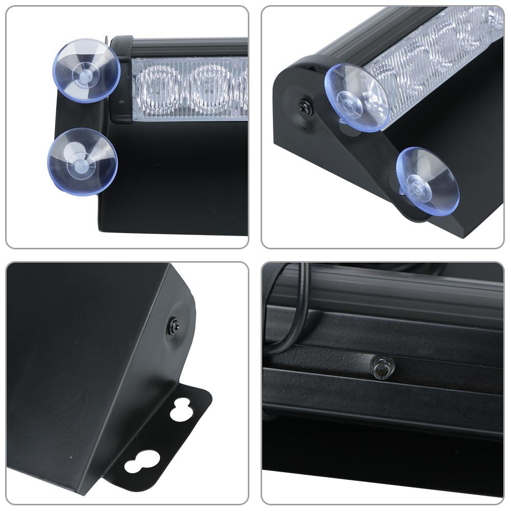 Dash Strobe Warning Light 12V 8 LEDs 3 Flashing Modes Day Running Flash Led Police Lights Car Truck Emergency Flasher