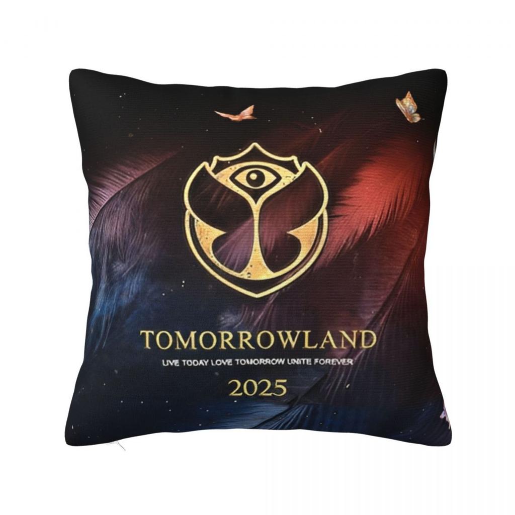 Tomorrowlandd Music Festival Pillow Case Butterfly Cushion Cover Awesome Zippered Decor Pillowcase For Sofa 45X45Cm