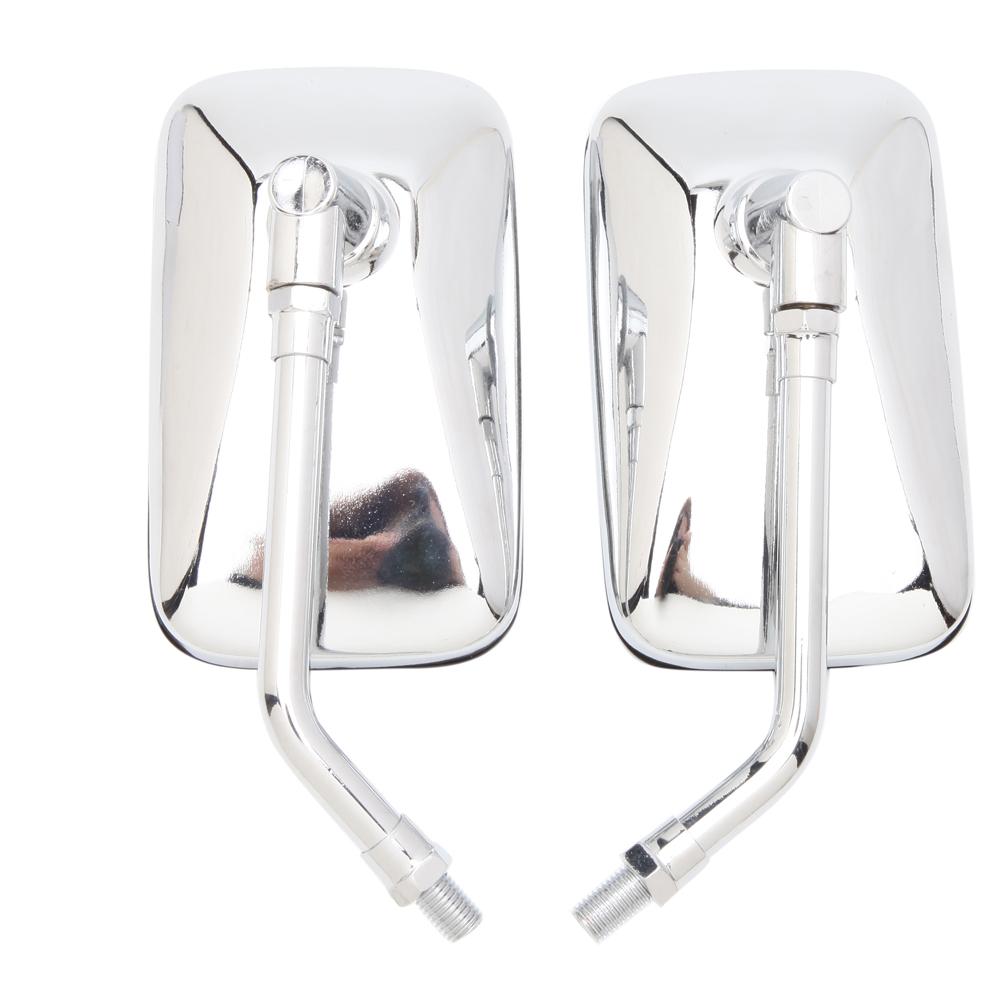 360 Degrees Adjustment 10MM Chrome Motorcycle Rear View Mirrors ATV Side Mirrors For Dirt Bike Scooter Moped Tricycle