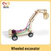 Wooden Hydraulic Excavator Model Kit for STEAM Learning and Science Experiments