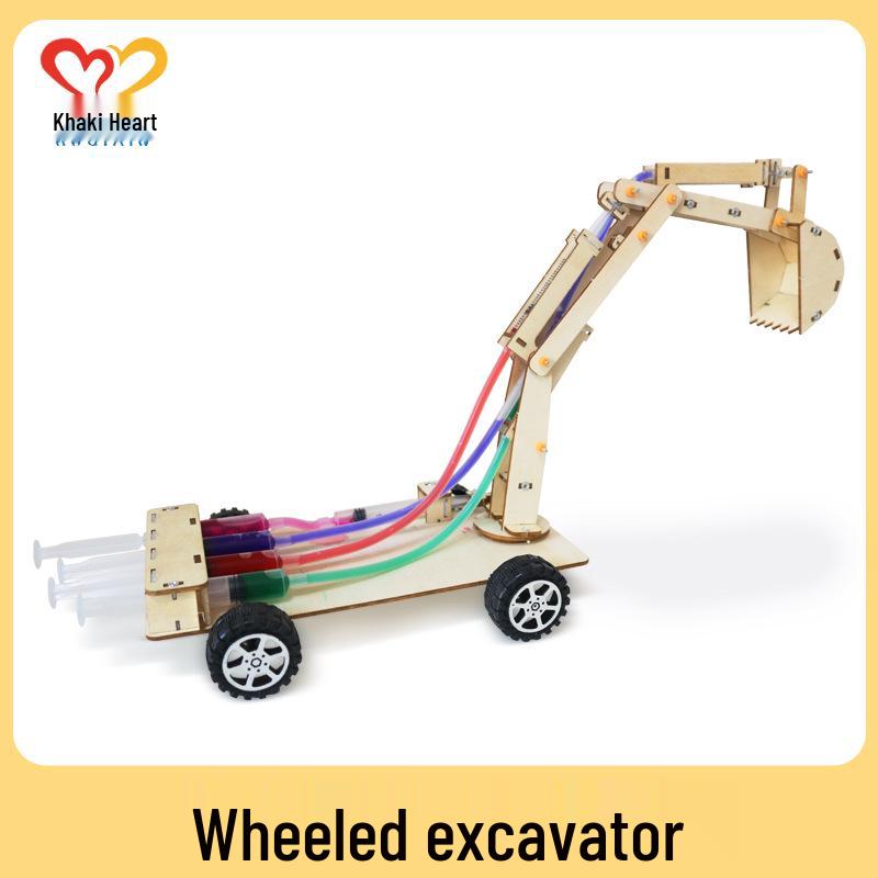 Hydraulic Excavator Model Kit: Student Science Project Wood Handicraft