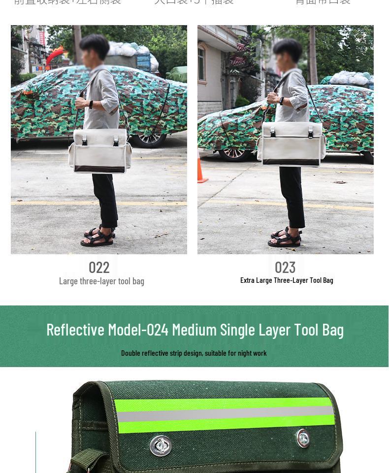 Sturdy Multifunctional Canvas Electrician Tool Bag - Durable, Wear-Resistant Hardware Organizer Pouch