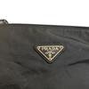 PRADA Sacosh Triangular plate Nylon Shoulder Bag black Nylon Used