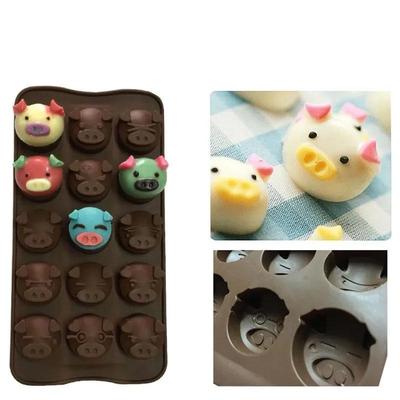 Handmade Molds Cute Pig's Head Shape Cake Mold Good Quality DIY Chocolate Mould Silicone Baking Cake Decor Topper Candy Mold