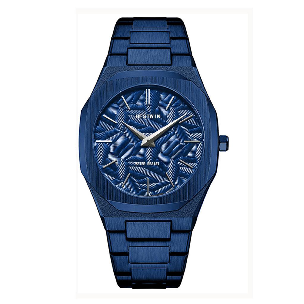 Men's Watch Embossed Leaf Characteristic Face Quartz Waterproof Watch