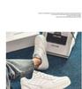 Men's Spring White Sneakers: Breathable, Trendy, Versatile Thick-Soled Skate Shoes
