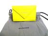Authentic Yellow Leather Trifold Mini Wallet Compact Wallet #b232  Seller Refurbished