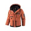 Men's Plus Size Waterproof Hooded Winter Coat - Thick Cotton-Padded for Outdoor Warmth