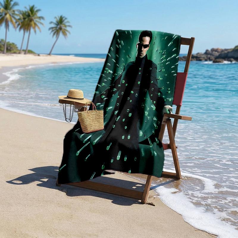Matrix Fashion Beach Towel: Ideal for Summer Adventures Soft, absorbent and quick drying suitable for swimming and bathing